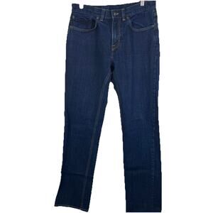 PrAna Men’s Feener Jean Size 32x34 Straight Fit Stretch Organic Cotton Dark Wash